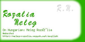 rozalia meleg business card